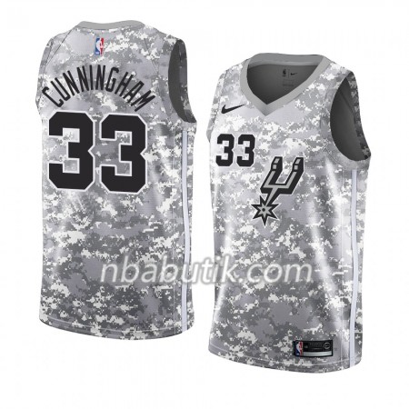 NBA Mænd Trøje San Antonio Spurs Dante Cunningham 33 2018-19 Nike Grå Swingman